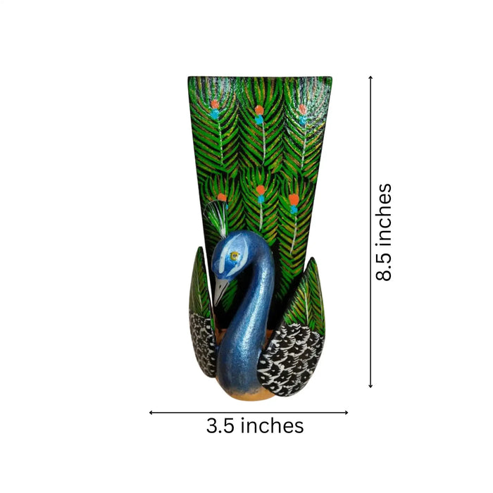 Nirmal Peacock Wall Décor with Accessory Holder   Wooden Toy