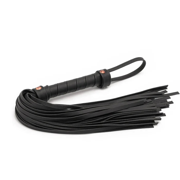 NS Novelties Bondage Couture Vinyl Flogger - Premium BDSM Impact Play Black