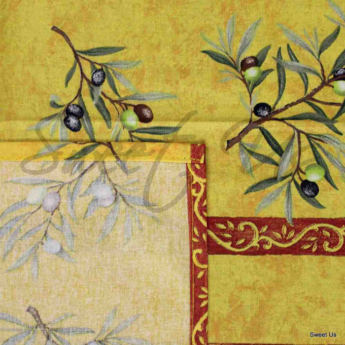 Wipeable Tablecloth Rectangle Spillproof French Acrylic Coated Clos De Oliviers - Sweet Us