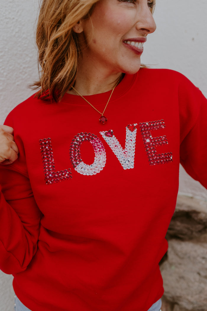Ombre Love Graphic Pullover - FINAL SALE