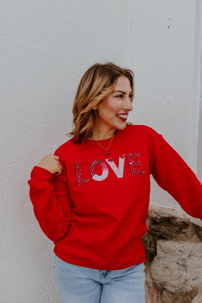 Ombre Love Graphic Pullover - FINAL SALE - Macoma Boutique555 Presales