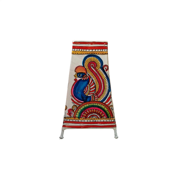 Ornate Peacock Leather Puppetry Painting | Bed Lamp   Leather Paintings