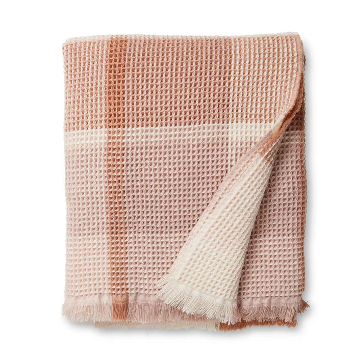 OTIS MAPLE WARM PINK WAFFLE THROW BLANKET