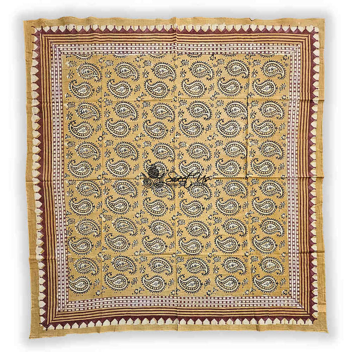 Paisley Splendor Lightweight Floral Cotton Scarf — Golden Glow - Sweet Us