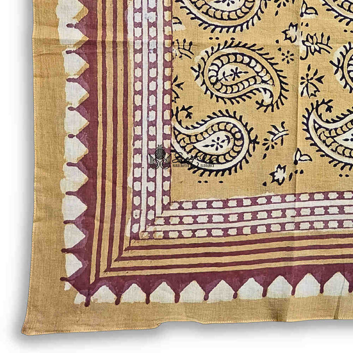 Paisley Splendor Lightweight Floral Cotton Scarf — Golden Glow - Sweet Us