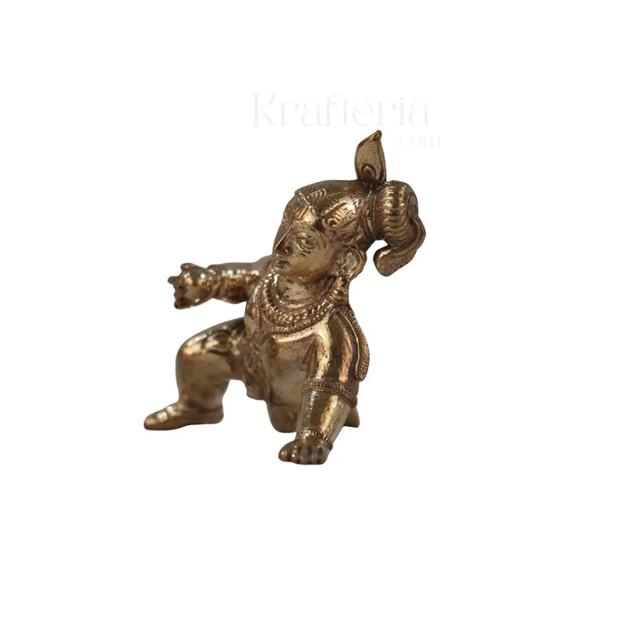 Panchaloha Lord Krishna Idol – Divine Flute Melody Karthick's metal art