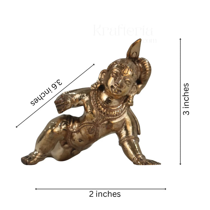 Panchaloha Lord Krishna Idol – Divine Flute Melody Karthick's metal art