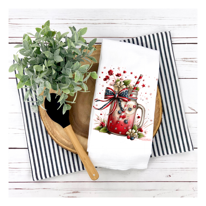 Patriot Tea Towel, Patriotic Kitchen Décor, Patriotic Party Décor, Hostess Holiday Gift