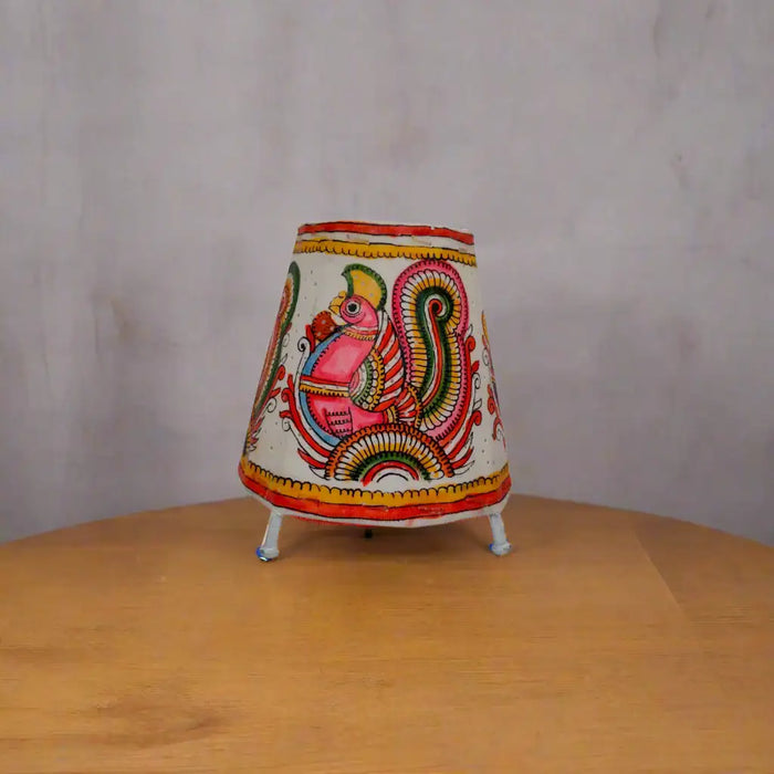 Peacock Design in Leather Shadow Puppetry – Ethnic Home Decor | Bed Lamp   Leather Paintings