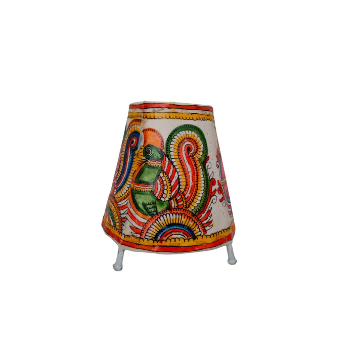 Peacock Design in Leather Shadow Puppetry – Ethnic Home Decor | Bed Lamp   Leather Paintings