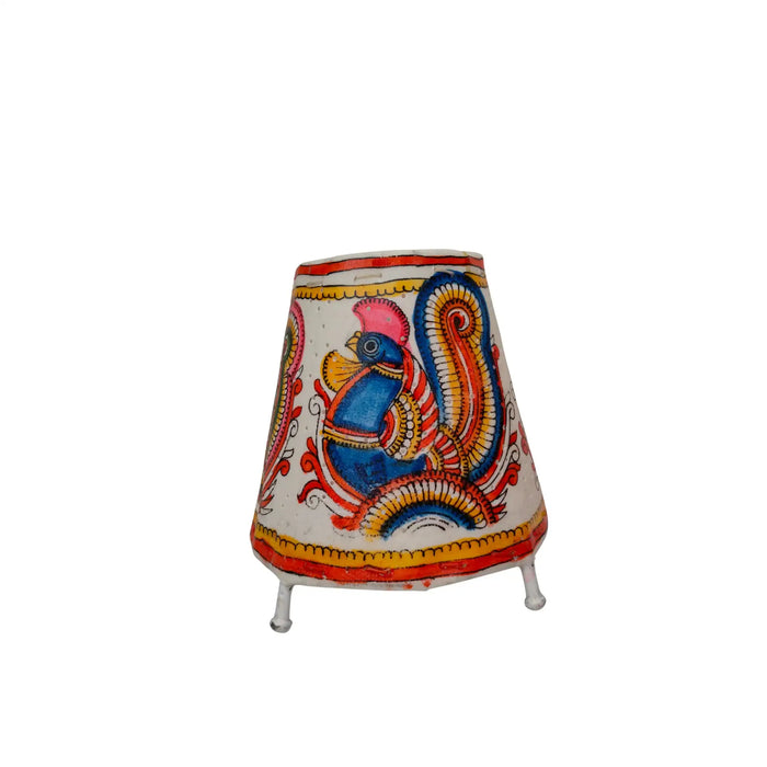 Peacock Design in Leather Shadow Puppetry – Ethnic Home Decor | Bed Lamp   Leather Paintings