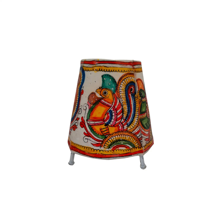Peacock Design in Leather Shadow Puppetry – Ethnic Home Decor | Bed Lamp   Leather Paintings