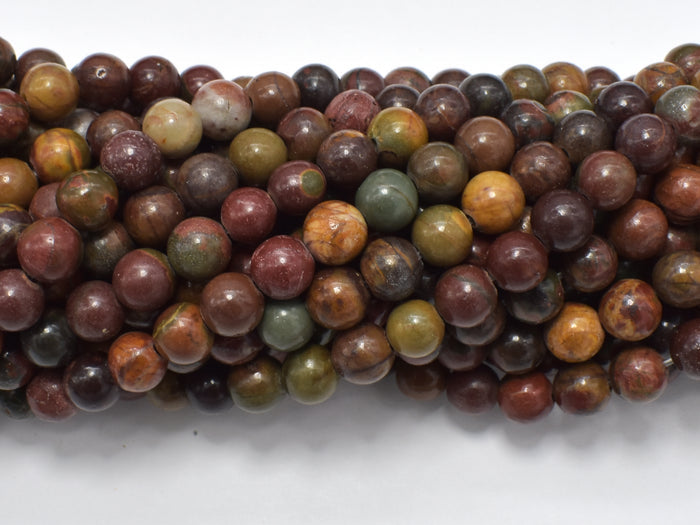 Picasso Jasper Beads, 6mm Round Beads-BeadBasic