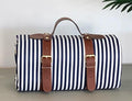 PICNIC BLANKET - HAMPTONS  & NAVY WHITE STRIPED