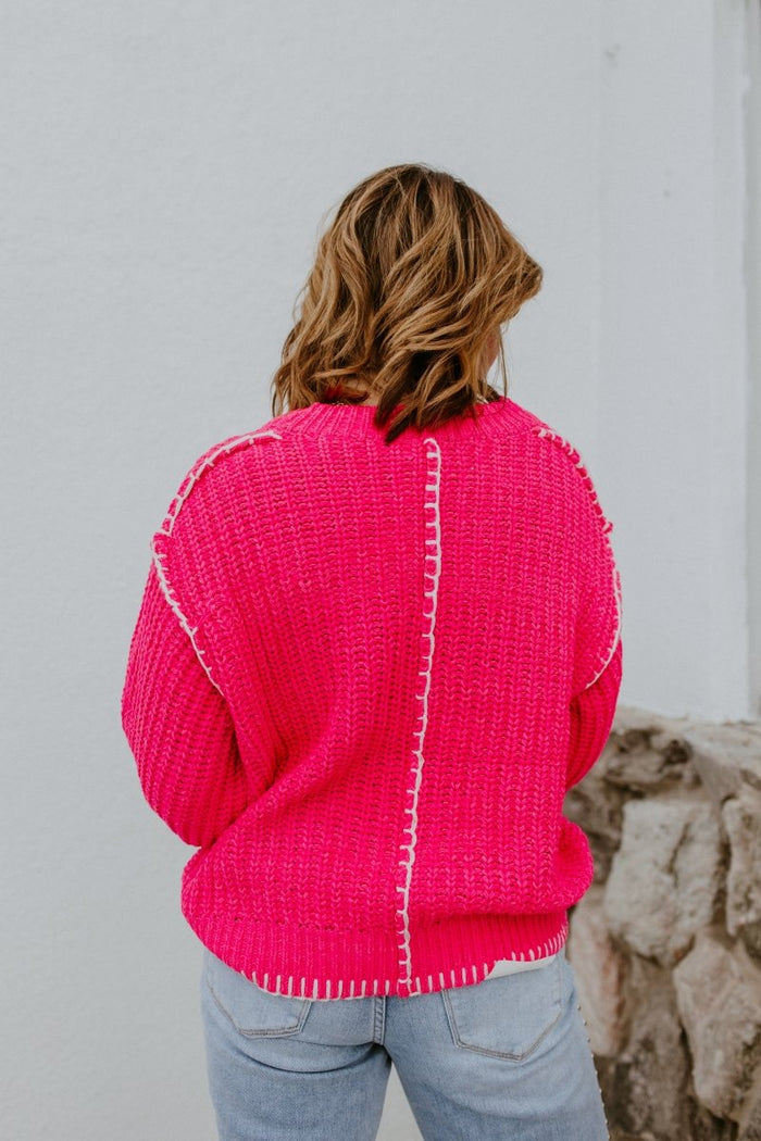 Pink About It Sweater - Macoma Boutique120 Long Sleeve