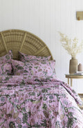 PINK & MUSTARD GARDEN VINES - REVERSIBLE QUILT
