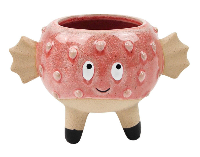 PINK PUFFER FISH PLANTER