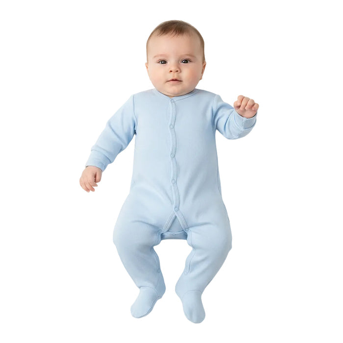 Plain Blue Sleep Suit (3-6 Months) SS4663-B - Kidswholesale.co.uk
