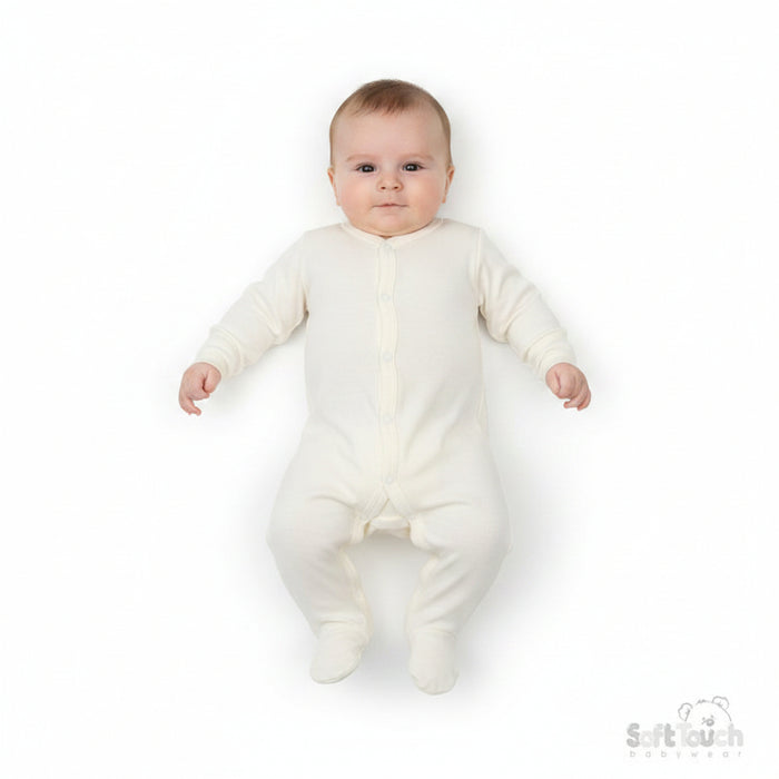 Plain Cream Sleep Suit (3-6 Months) SS4661-C
