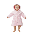 PLAIN PINK CORAL FLEECE HOODED ROBE (0-24 M) (PK4) FBR21