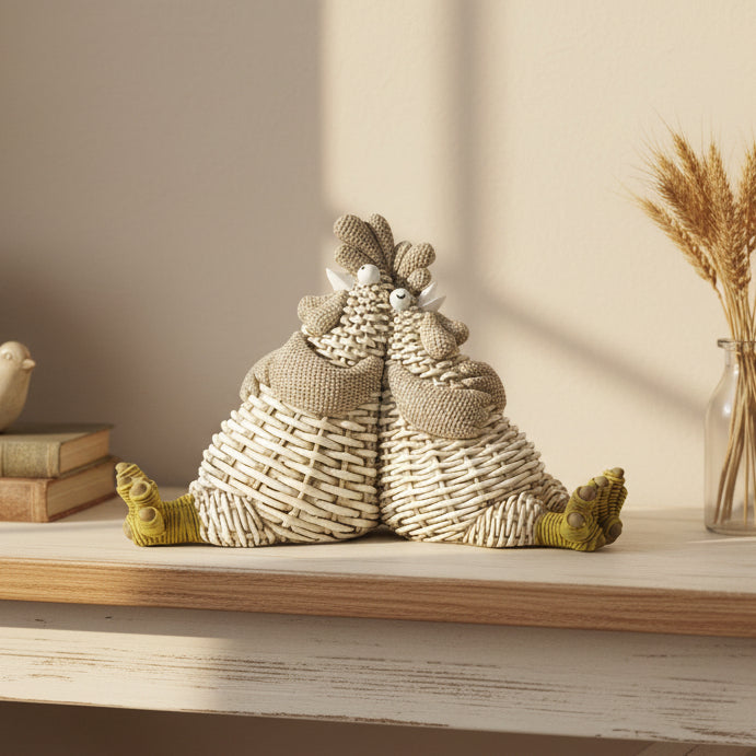 POLYRESIN LEGHORN CHOOKS RESTING