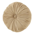 Potenza Gold Round Decorative Throw Pillow 15" x 15" Throw Pillows By J. Queen New York