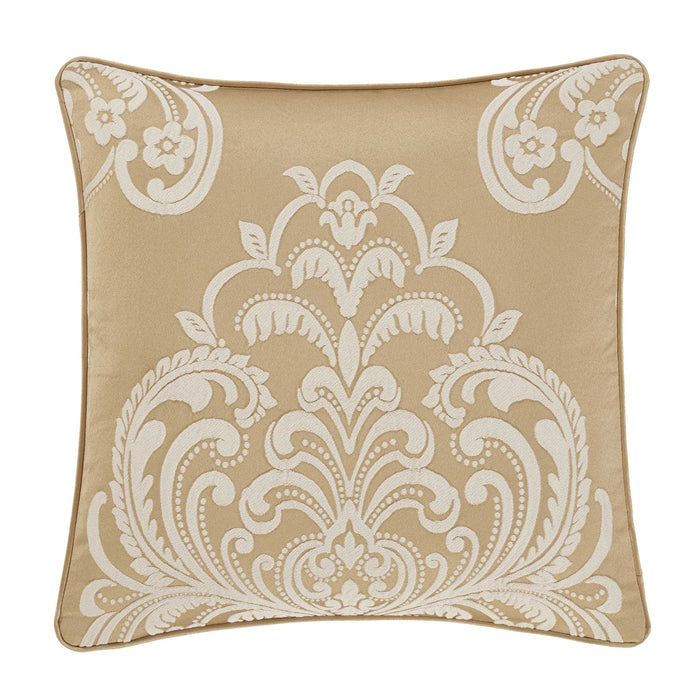 Potenza Gold Square Decorative Throw Pillow 20" x 20" Throw Pillows By J. Queen New York