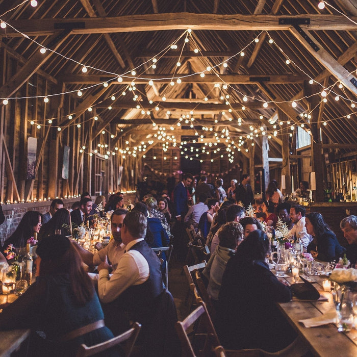 Pro Connect 20m 40 Warm White Connectable Festoon Lights White Cable