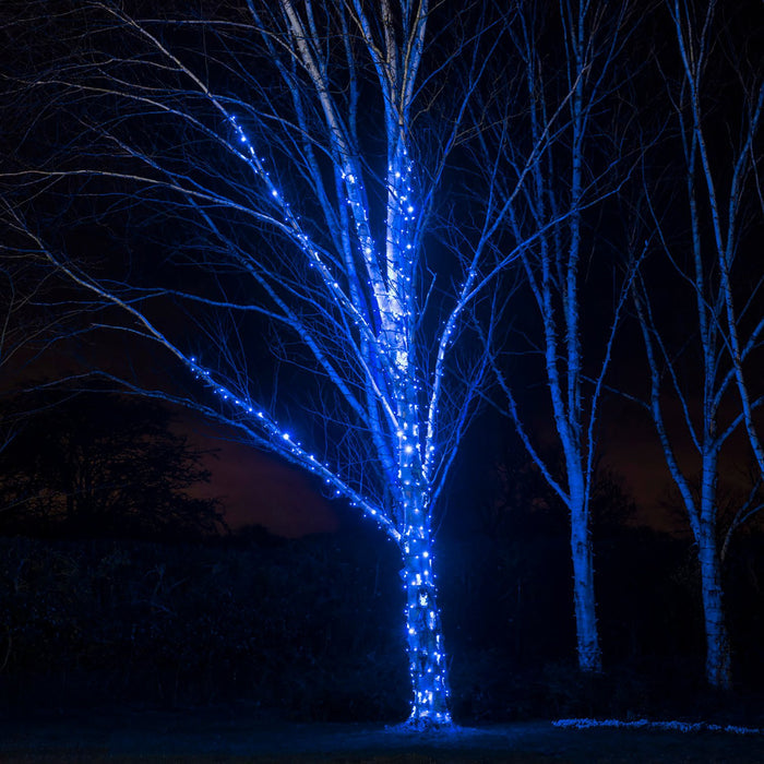 5m 50 Blue LED Connectable String Lights Black Cable Pro Series