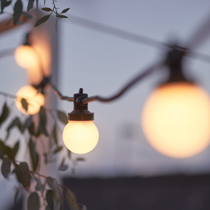 Pro Connect Warm White Connectable Festoon Lights Black Cable