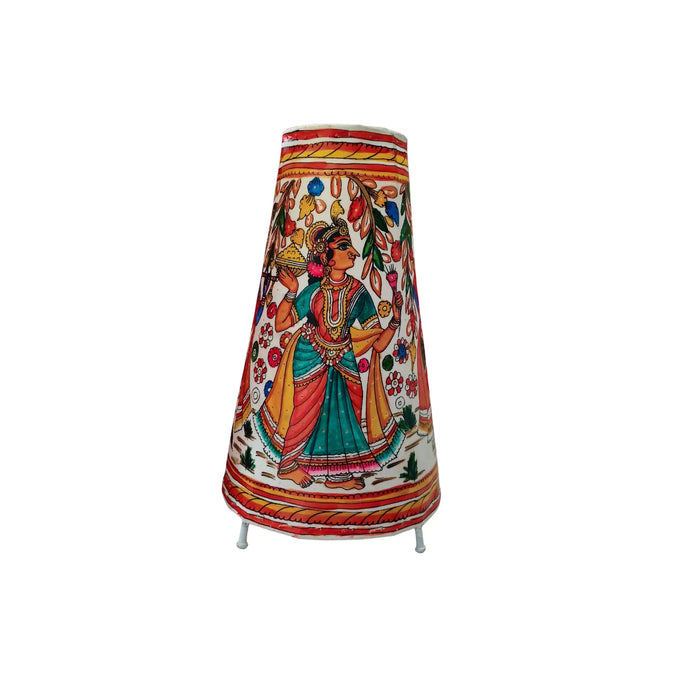 Radha Krishna Dancing Leather Puppetry Lamp Shade | Bed Lamp   Leather Paintings