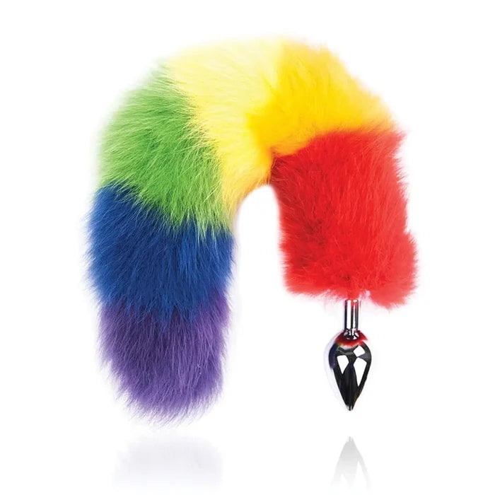 Rainbow Foxy Tail Butt Plug - Rolik®