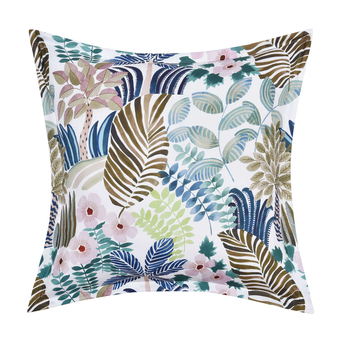 Rainforest Teal Euro Sham Euro Sham By J. Queen New York