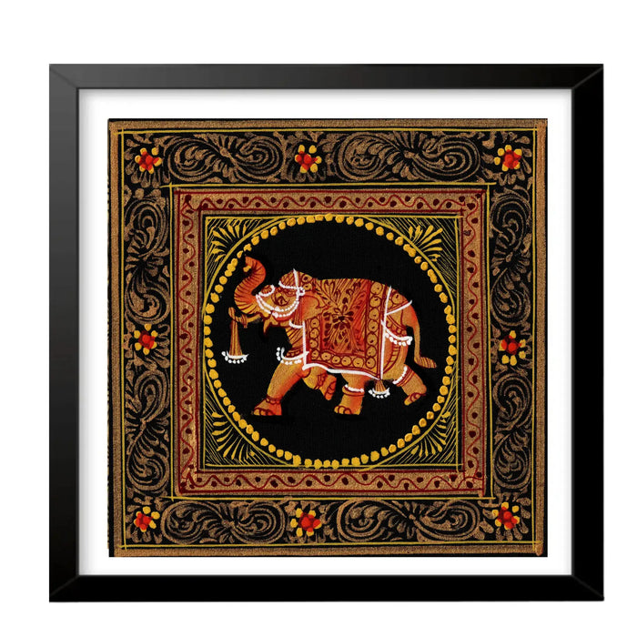 Royal Elephant in Golden Grandeur   Paintings