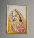 Rajasthani Golden Princess Marbel Painting   Paintings