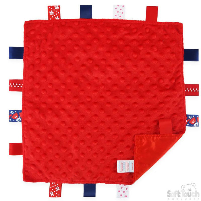 Red Bubble Ribbon Baby Comforter No. BC15-R