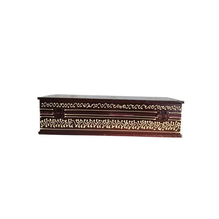 Regal Elephant, Horse, and Camel - Hand-Painted Rajasthani Art Wooden Box   Wood Decorative