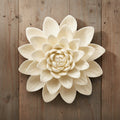 RESIN DAHLIA WALL ART - CREAM