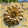 RESIN DAHLIA WALL ART - GOLD