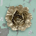 RESIN PEONY WALL ART - GOLD