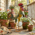 ROCKIN ROOSTER - MOVING METAL GARDEN FEATURE