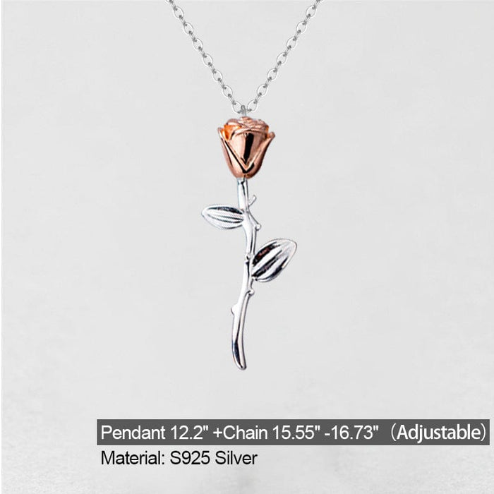Rose Pendant Necklace Necklace MelodyNecklace