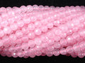 Rose Quartz, 4mm (4.5 mm) Faceted Round Beads-BeadBasic