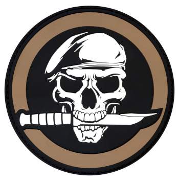 Rothco PVC Military Skull & Knife Morale Patch