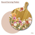 ROUND BAMBOO SERVING PLATTER - SUMMER POPPIES