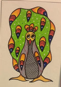 Royal Plumage – Handcrafted Gond Peacock Painting   Paintings