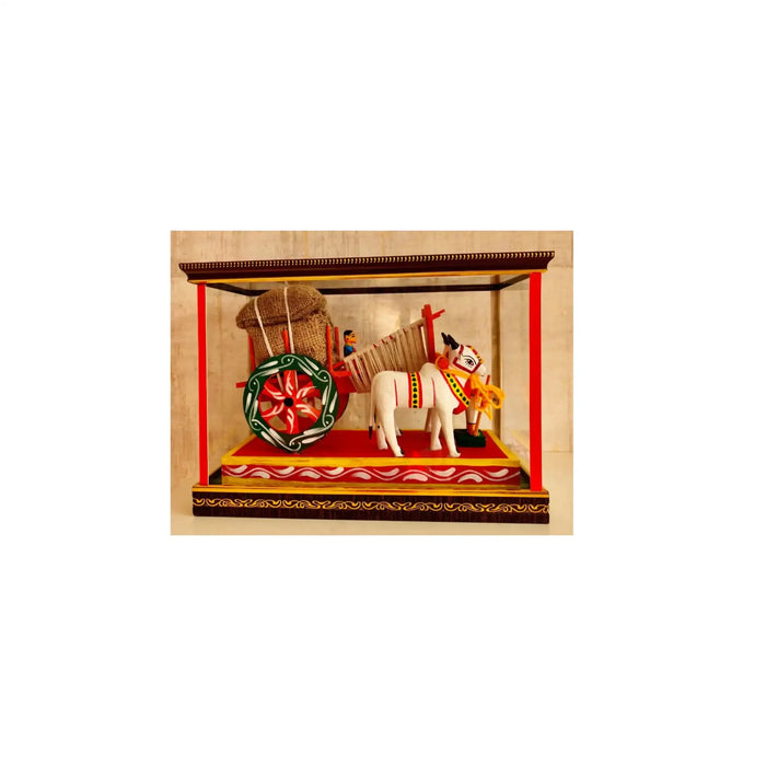 Rural Splendor – Kondapalli Handcrafted Bullock Cart Doll   Kondapalli Lacquerware