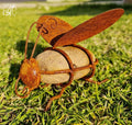 RUST & POLYRESIN ROCK BEE ORNAMENT