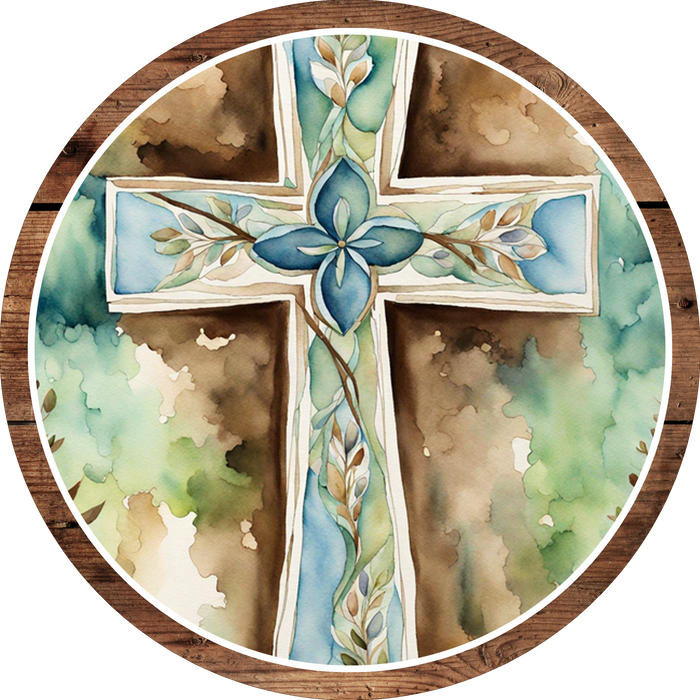 Rustic Cross Sign, Wreath Sign, Wreath Center