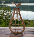 RUSTIC METAL PEAR FRUIT ART ORNAMENT
